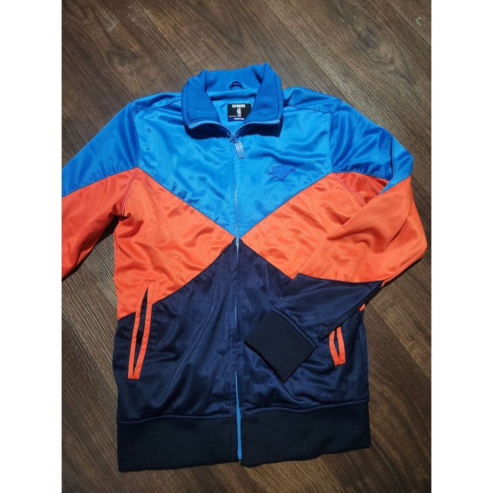 Oklahoma‎ City Thunder Jacket Mens M Blue NBA Basketball Adidas Warm Up Track